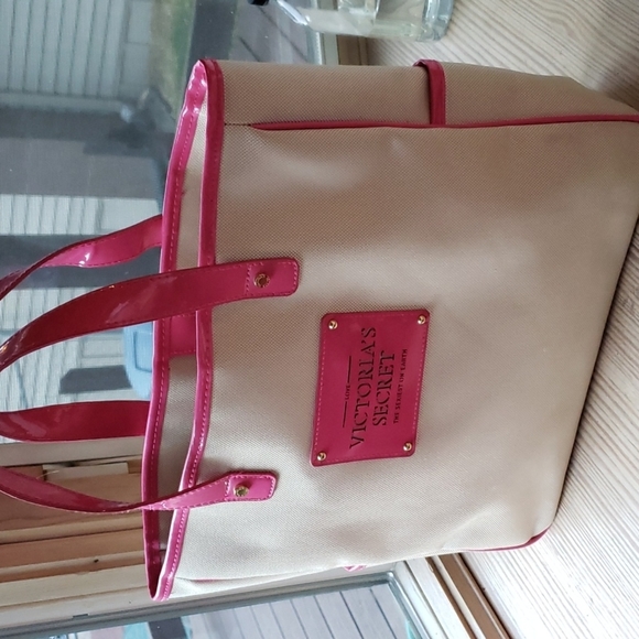 Victoria Secret Totes Set of 2✌New 15"W×12.5"H×4" Strong Canvas - Picture 2 of 14